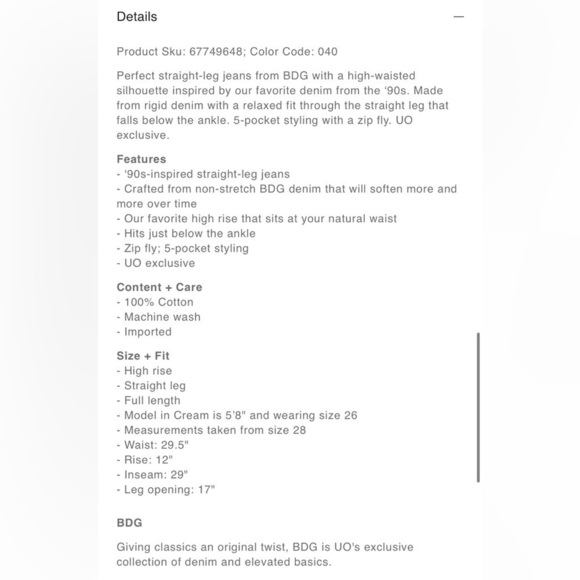 READ DESCRIPTION‼️BDG Cowboy Jean Vintage Destroyed Denim, size 27 - Picture 11 of 11